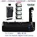 Kastar Pro Multi-Power Vertical Battery Grip (Replacement for BG-E16) + 4x LP-E6 Replacement Batteries + Charger Kit for Canon EOS 7D Mark II (Not for EOS 7D) Digital SLR Camera