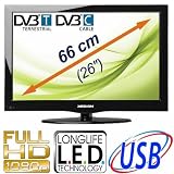 MEDION P14058 Full-HD LED-TV 66cm DVB-T + DVB-C + USB HD-Format