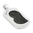 Mocha Stingray Cutout Heart Dog Tag