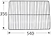 Music City Metals 52081 Porcelain Steel Wire Cooking Grid Replacement for Select Gas Grill Models by Aussie, Charbroil and Others