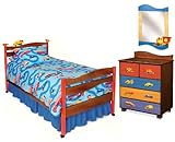 Room Magic Chocolate 5 Piece Bedroom Set, Boys Like Trucks