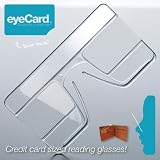 eyeCard� - a revolutionary universal ultra-compact reading glasses the size of a credit card - made in ITALY - magnifying glass - pocket cheaters - wallet readers