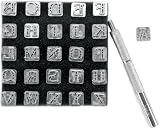 Leather Factory Easy-To-Do Series Stamp Set, 1/4-Inch, Alphabet