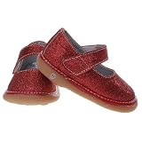 Girls Boutique Dress Shoes RED SPARKLE Sandal WEE SQUEAK Baby Girl Sizes 3-9