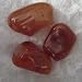 Set of 3 Carnelian Tumble Stones Gemstones Crystals