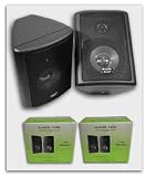 2 Pair New Acoustic Audio Indoor Outdoor Home Speakers