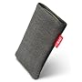 fitBAG Jive Grau Handytasche Tasche aus Textil-Stoff mit Microfaserinnenfutter f�r HTC Hero