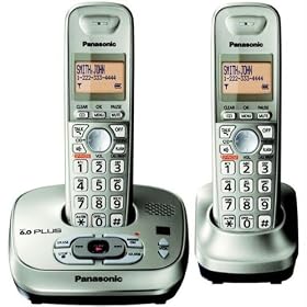 Panasonic KX-TG4022N DECT 6.0 PLUS Expandable Digital Cordless Answering System with 2 Handsets