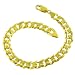 10 Karat Yellow Gold Men's 9-mm Flat Concave Curb Bracelet (9 Inch)