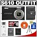 Nikon Coolpix S610 10-Megapixel Digital Camera (Midnight Black) with 4x Optical Zoom + 8GB Memory Card + EN-EL12 Battery + Leather Case + Accessory Kit