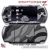Camouflage Gray WraptorSkinz Skin and Screen Protector Kit fits Sony PSP 3000