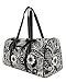 Belvah large Quilted flower & Paisley 21" Duffle Bag (Balck/white)