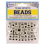 Number Beads, 6mm White Cube with Black Numbers, 80/pkg (Pack of 1)