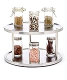 Saganizer 2 Tier lazy susan turntable 360-degree lazy susan organizer use for a spice organizer or kitchen cabinet organizers stain-resistant