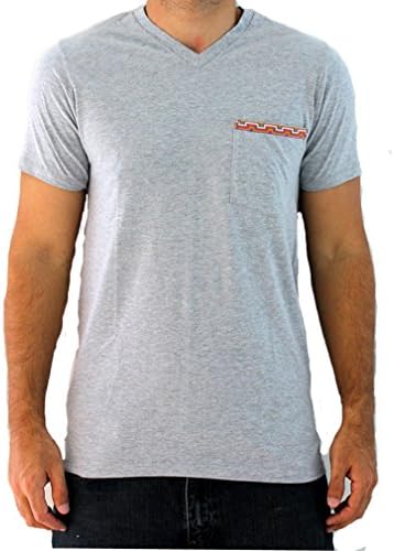 Color Latino MEN'S V-NECK - Aztec - Gray, X-Large