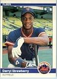 1984 Fleer # 599 Darryl Strawberry New York Mets Baseball Card - Mint Condition - Shipped In A Protective Screwdown Display Case!