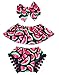 stylesilove Chic and Fun Watermelon Print Top and Pompom Trim Bloomers with Matching Headband 3 pcs Sunsuit Set (90/ 2T)