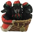 2.75" American Kennel Club Poodles in a Basket Dog Christmas Figure