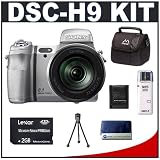 cheap Sony CyberShot DSC-H9 8.1 Megapixel Digital Camera with 15x Optical Zoom (Silver) + Lexar Media 2GB 40x Platinum II Series Memory Stick (MS) PRO Duo Card + High Speed USB 2.0 Memory Stick (MS) Card Reader + Digital Camera Case