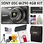 Sony Cyber-shot DSC-W290/B 12.1 MP Digital Camera in Black + Deluxe 4GB Accessory Kit