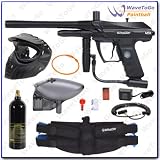 Kingman Spyder VS Series VS1 WITH EYE Electronic Paintball Marker Package Matte Black Set