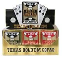 COPAG GOLD Texas Hold'em Poker Playing Cards - 2 Decks Red & Black