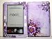Purple Rose Flower Design Rubberized Snap on Hard Skin Shell Protector Cover Case for Barnes & Noble Barnes and Noble Nook Ebook Reader Wifi / 3g