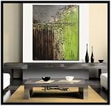 Modern Abstract Canvas Painting - Limited Edition Giclee - OF SERIOUS NATURE - 30 x 36 x 1.5 XL Ready to Hang. Direct from studio ELOISE WORLD.