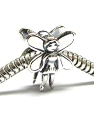 Sterling Silver Fairy Pretty Angel Bead F/ Pandora Troll European Charm Bracelets