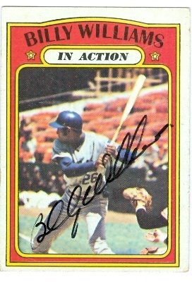 Billy Williams Autographed/Hand Signed MLB Baseball Card (Chicago Cubs) 1972 Topps In Action