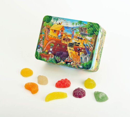 Churchill s Confectionery Natural Fruit Jellies in Noahs Ark Tin, 400 g