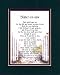 "Sister-in-law" Touching 8x10 Poem, Double-matted in Dark Green/Burgundy And Enhanced With Watercolor Graphics.