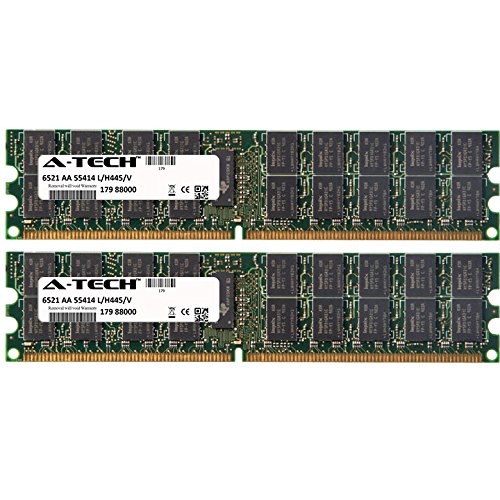 A-Tech8GB (2x4GB) ECC RAM for Dell PowerEdge Series 2970, 6950, M605, M805, M905, R300, R805, R905, SC1425, SC1435, T300, T605 | DDR2 667MHz ECC RDIMM PC2-5300 2rx4 Registered DIMM Server Memory Kit