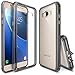 Galaxy J7 Case, Ringke [FUSION] Shock Absorption TPU Bumper Drop Protection Clear Hard Case for Samsung Galaxy J7 2016 (SM-J710F)- Smoke Black