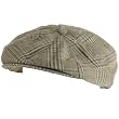 NEW Wool Plaid Tweed ,Apple Jack, Gatsby Cabbie Newsboy Hat - Olive