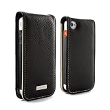 Proporta iPhone 4 Alu - Leder H&uuml;lle / Case / Etui / Schutzh&uuml;lle mit Aluminium Verst&auml;rkung - Schwarz