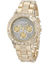 Vernier Womens VNR11084YG Faux Chronograph Bracelet Quartz Watch