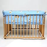 from Serina Wooden playpen 100x75 cm blue insert incl.