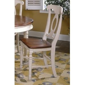 British Isles Napoleon Chair in Merlot and Buttermilk 