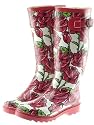 Couture Discount Gummistiefel Regenstiefel Rosen Tattoo Rot (GST15)