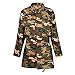 haoduoyi Womens Loose Camouflage Coats Disposition Outwear Jackets