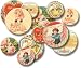 Chipboard Buttons 12/Pkg. Vintage Valentine