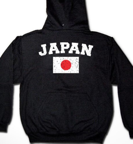 Soccer Clothing:Japan Flag International Soccer Sweatshirt, Japanese Soccer Mens Hoodie Images