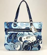 Hot Sale Coach Limited Edition Applique Glam Shopper Bag Purse Tote 15375 Denim