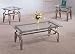 3 PIECE BRUSHED BRONZE COFFEE TABLE SET - Glass Tops, Coffee Table and 2 End Tables