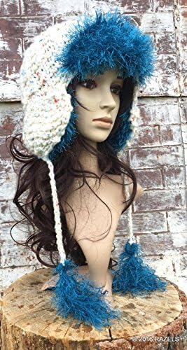 EAR FLAP HAT, Trapper Hat, Aviator Hat, Earflap Hat Fur, Trapper Hat Fur, Furry Ear Flap Hat, Hand knit Hat, Trapper Hat Women, Unique Hat, Bomber Hat