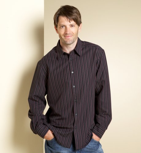 Big & Tall Autograph Long Sleeve Dobby Stripe Shirt