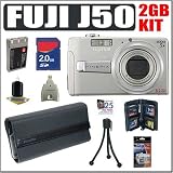 Fujifilm Fuji Finepix J50 8.2MP Digital Camera + 2GB Deluxe Accessory Kit