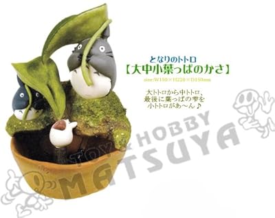 ジブリがいっぱい♪ となりのトトロ ウォーターガーデン/大中小葉っぱの傘♪ 水の流れる音とジブリのキャラクター達が心を和ませてくれるヨ♪