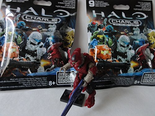 Halo Mega Bloks Charlie Active Camo Jackal & Red Elite Set of 2